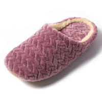 Espina de pescado gamuza interior masculino y femenino parejas hogar zapatillas de algodón térmico. - details 11