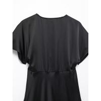 OUWU- Vestido Largo De Fiesta Acampanado Con Temperamento Para Mujer, Novedad De Verano, Moda Informal De Manga Corta Con Textura De Satén De Seda, Vestido Elegante Para Primavera 2025 - details 14