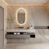 Espejo de Baño Led para montar en la pared, espejo de tocador iluminado ovalado con luces retroiluminadas, espejo de pared sin marco con luces antivaho - details 5