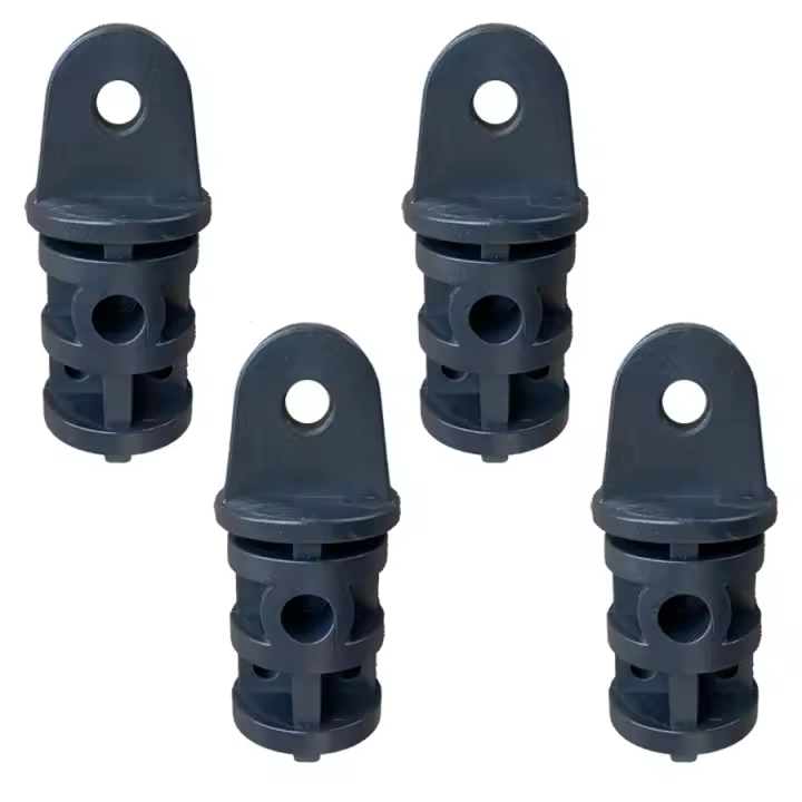 Extremo del ojo de la tapa de la cubierta de nailon negro, accesorios superiores de Bimini marino, herrajes para toldos, accesorios, utilizados para Kayak, canoa, barco marino - 1