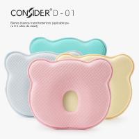 Almohada para ayudar a prevenir y tratar las deformidades de la inclinación de la cabeza, almohada de cuna para recién nacidos, cojín ergonómico para bebés, almohada osito con funda extraíble - details 0