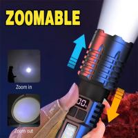 Linterna Led recargable de alta potencia linterna Led muy fuerte con antorcha de luz lateral para acampar al aire libre senderismo - details 1