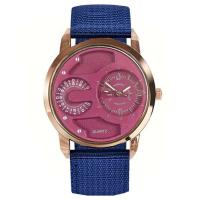 Reloj de Pulsera de Cuarzo Automático Estilo Casual de Moda para Hombres Correa de Nylon Negro - details 20