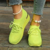 Zapatillas de deporte informales para mujer, zapatos de malla transpirables con cordones, Tenis de plataforma para caminar y correr, moda de verano - details 38