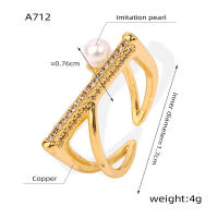 Nuevo Diseño anillo de circón Diseño irregular Mujer Chica Fashion FIESTA DE Bodas Novia Joyas de datos accesorios - details 1