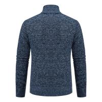 Abrigo deportivo informal para hombre, cárdigan cálido de lana con cremallera, cuello alto, Color sólido, otoño e invierno - details 18