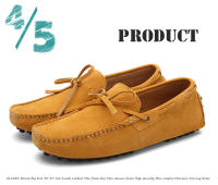Zapatos planos de cuero de ante de vaca para hombre, mocasines informales de alta calidad, para conducir, novedad - details 4