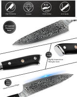 Cuchillo de Cocina Japonesa de Damasco VG10 de 50 Láminas Mango Ultra Afilado de Acero Inoxidable para Chef - details 4