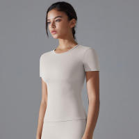 Top deportivo de manga para mujer, ropa de fiestas, corto y Fitness, camisetas de entrenamiento para gimnasio, Top de Yoga Sexy - details 1