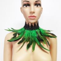Accesorios de Cosplay victorianos de lujo, gargantilla de plumas, Collar de encaje, envoltura para el cuello, disfraz de fiesta Punk - details 1