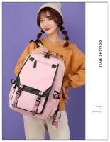 Mochila escolar de nailon para adolescentes, morral de viaje para estudiantes, a la moda - details 13