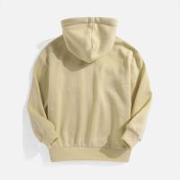 Decheng Sudadera con capucha para hombre, 100% algodón, única y pesada, 14 oz, con cuello de sombrero, invierno - details 5