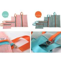 Bolsa de Viaje de Malla Portátil Set de 4 Bolsas para Ropa de Viaje Organizador de Almacenamiento de Prendas de Ropa de Baño - details 14