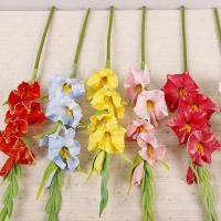 Ramas de Gladiolus artificiales de PU, tacto Real, simulación hecha a mano, flor de Gladiolus, arte Floral, flores falsas, decoración para el hogar y la Oficina - details 3