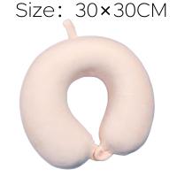 1 Almohada de respaldo de espuma viscoelástica en forma de U para protección del cuello, soporte para el cuello y la espalda para dormir sofá cama almohada de viaje para el hogar 30x30 cm (color carne) - details 4