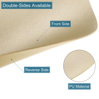 6 manteles individuales de cuero PU con forma irregular, 45 x 36,5 cm - details 1