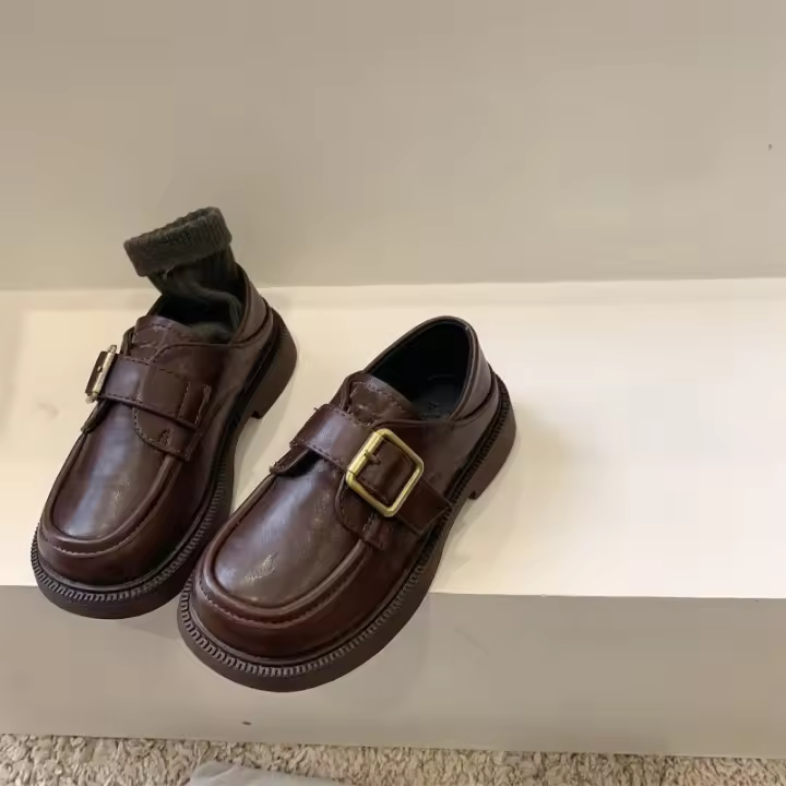 Estilo británico compañero de clase zapatos de cuero para niños zapatos de rendimiento para niñas zapatos de rendimiento. - 1