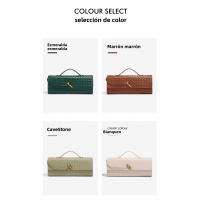 Porta archivos bolso cruzado portátil Horizontal primavera y verano nuevo bolso tejido de cuero suave - details 6