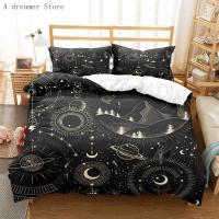 Juego de Ropa de Cama con Estampado de Sol y Luna Negra: Funda de Edredón Sábana Bohemia para Adultos Tamaño Twin Queen King - details 8