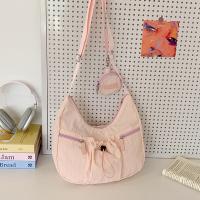 Bolso cruzado de estilo coreano, bolso plisado con cordón de gran capacidad, versátil, ligero con monedero - details 7