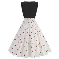 2025 Primavera/Verano nuevo vestido sin mangas de punto empalmado con estampado de flores rosas ropa de mujer - details 6