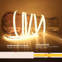 Tira de luces LED COB con Control remoto, 220 LED/m CRI RA90, lámpara Flexible para exteriores, cinta LED impermeable, enchufe europeo, Decoración de cocina, 288 V - details 5