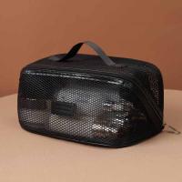 Bolsa de cosméticos de malla de Color sólido portátil, bolsa de maquillaje transparente con cremallera, bolsa de almacenamiento, bolsa de maquillaje para almohada para mujer - details 13