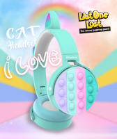 Auriculares inalámbricos de burbujas de descompresión, audífonos con orejas de gato, bonitos auriculares de música estéreo HIFI con luz Flash, Soporte para tarjeta TF/AUX/FM, reproducción con micrófono - details 8