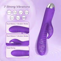 Silicone Real Touch Sensing Clitoral G Spot Estimulación Conejo Vibrador Vagina Masajero Juguetes Sexuales 7 Modos de Vibración de Frecuencia Orgasmo Productos para Adultos - details 4