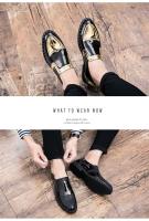 MEIJIANA nuevos zapatos de boda de talla grande antideslizantes y de cuero para mujer, zapatos de boda informales de lujo a la moda para hombre - details 2