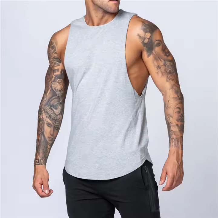 Camiseta sin mangas para hombre, verano, deporte, baloncesto, fitness, ocio, correr, entrenamiento, top de correa, tendencia. - 1
