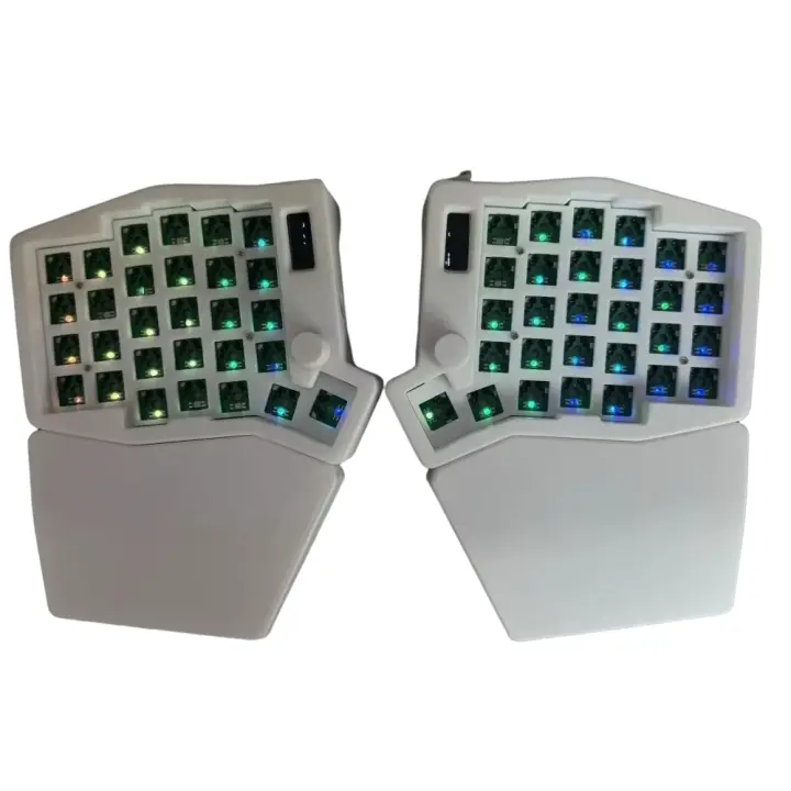 Kit de Teclado Sofle Único Teclado Alámbrico Personalizable con Hotswap, Reposapatas, RGB, Diseño Divisorio y Mecánico Ideal para Experiencias de Juego Optimizadas - 1