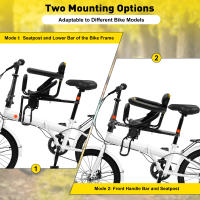 Asiento de bebé portátil montado en la parte delantera, portabotellas de bicicleta para niños, asiento de seguridad para niños pequeños, silla de montaje frontal - details 2