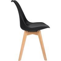 4 Sillas Comedor Nórdicas, Sillas de Cocina Nórdicas con Patas de Madera Maciza de Haya y Asiento Acolchado y Tapizado - details 13