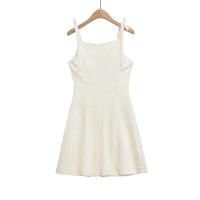 Vestido de Tanque A-Línea de Color Sólido Cuello Cuadrado Estilo de Moda para Mujeres en Verano 2025 - details 3