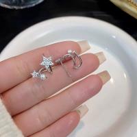 Pendientes de Plata 925 con Perlas y Estrellas - details 5