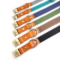 perro personalizado, conjunto correa, Collar cuero nailon perros, collares personalizados con etiqueta identificación mascotas, - details 10