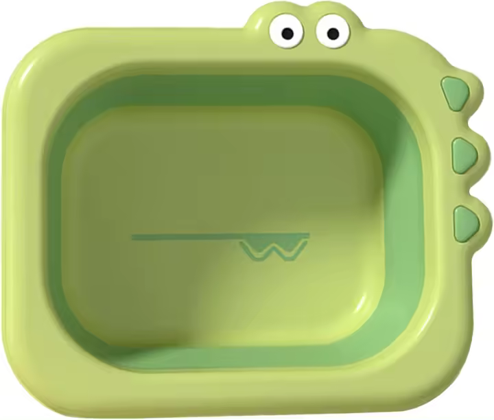 Bañera para bebé, lavabo plegable, bañera plegable para bebé, lavabo portátil para biberones, bonito diseño de dibujos animados - 1