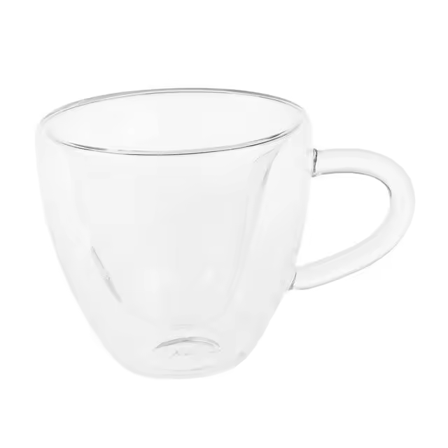 Taza de vidrio transparente en forma de corazón de moda creativa - 1