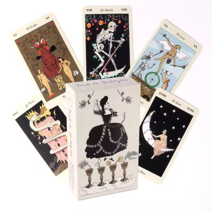 Set de Tarot de Carlotydes Juego de Cartas de Predicción de Futuro Tamaño de Poker - 1