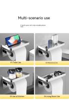 Estante de Teléfono Adhesiva Montada en la Pared para Baño y Cocina Soporte de Papel Higiénico con Encajados en Acero Inoxidable Modunful - details 9