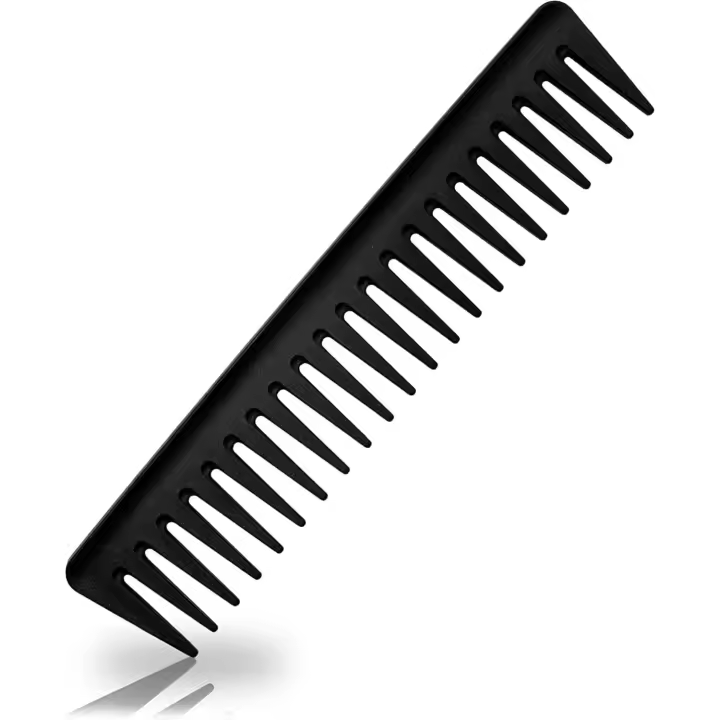 Peine de peinado para hombres, peine de carbono Premium inastillable para cabello y barba, dientes gruesos, peinado antiestático - 1