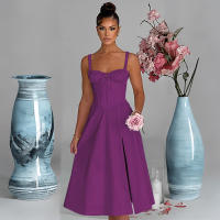 2025 Primavera/Verano nueva moda encaje Casual Slim fit Open Top Strap vestido de gama alta para mujeres - details 7