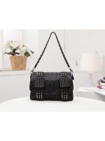 Bolso De Hombro Para Mujer Yogodlns Negro De Cuero Con Estilo Vintage Y Cráneos De Moda Con Hebels Bolso De Mano Cool - details 19