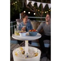 Mesa Nevera para Exterior y Jardín, Ratán, Color Crema, Capacidad 30 L, 45 latas - details 16