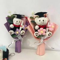 Ramo de flores de ganchillo, decoración de flores artificiales para estudiantes de boda, regalos de graduación, decoración de fiesta - details 5