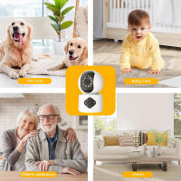 Cámara 360 grados inalámbrico WIFI HD interior inteligente Visión nocturna remoto doméstico vigilancia - details 1