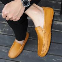 Mocasines transpirables de cuero genuino, mocasines informales, zapatos de cuero para hombres, zapatos planos formales de conducción italiana - details 29