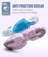 Zapatos de seguridad con cabeza de acero para mujer con botones de verano, zapatos de trabajo para mujer de fábrica con parte superior transpirable - details 4