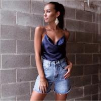 Chaleco deportivo para mujer, Tops de satén de seda para mujer, chaleco - details 5
